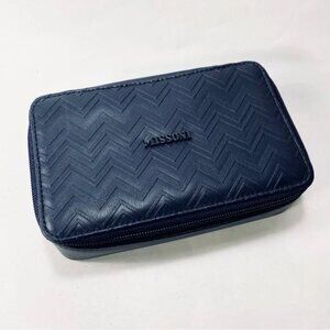 Missoni for Delta One Navy Blue Chevron Toiletry Zipper Case